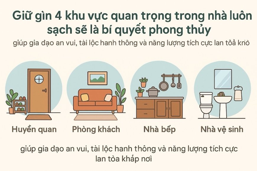 4 Vùng Vàng Phong Thủy Trong Ngôi Nhà Mà Ai Cũng Cần Giữ Sạch