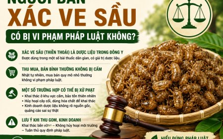 Người bán xác ve sầu có bị vi phạm pháp luật không?