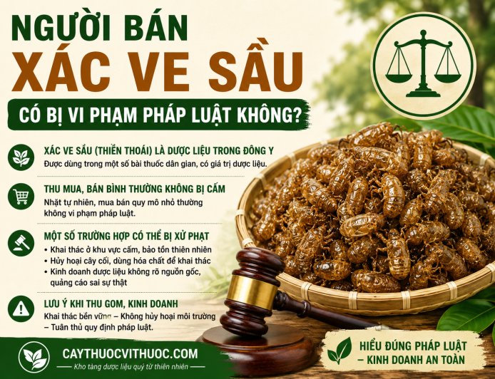 Người bán xác ve sầu có bị vi phạm pháp luật không?