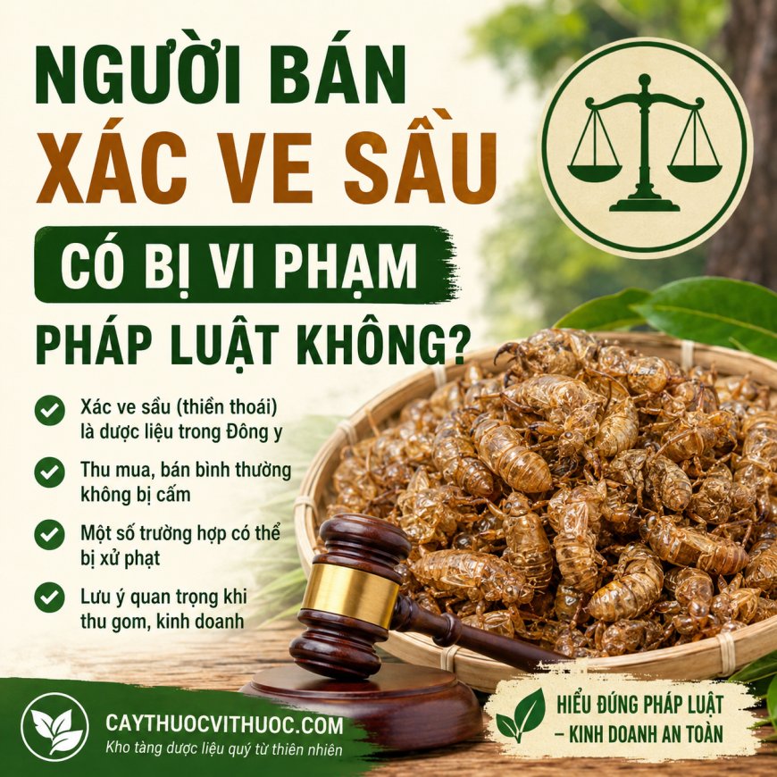 Người bán xác ve sầu có bị vi phạm pháp luật không?