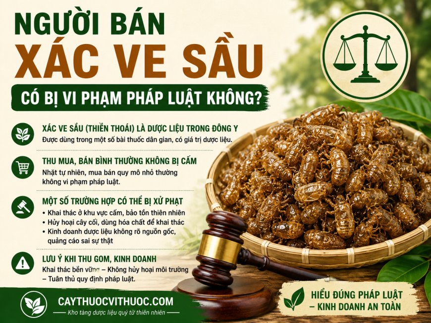 Người bán xác ve sầu có bị vi phạm pháp luật không?