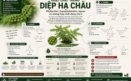 Hoạt chất trong Diệp hạ châu: Phyllanthin, hypophyllanthin, lignan và những hợp chất đáng chú ý