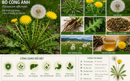 Bồ công anh (Taraxacum officinale): Đặc điểm, công dụng, cách dùng và những lưu ý khi sử dụng