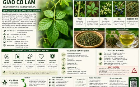 Giảo cổ lam (Gynostemma pentaphyllum) Đặc điểm, công dụng, cách dùng và những lưu ý khi sử dụng