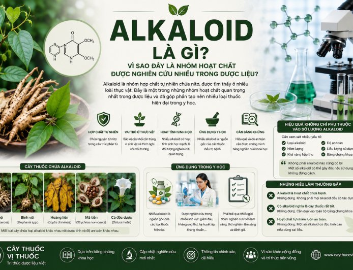 Alkaloid là gì? Vì sao đây là nhóm hoạt chất được nghiên cứu nhiều trong dược liệu?