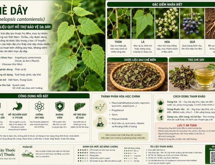 Chè dây (Ampelopsis cantoniensis) Đặc điểm, công dụng, cách dùng và những lưu ý khi sử dụng