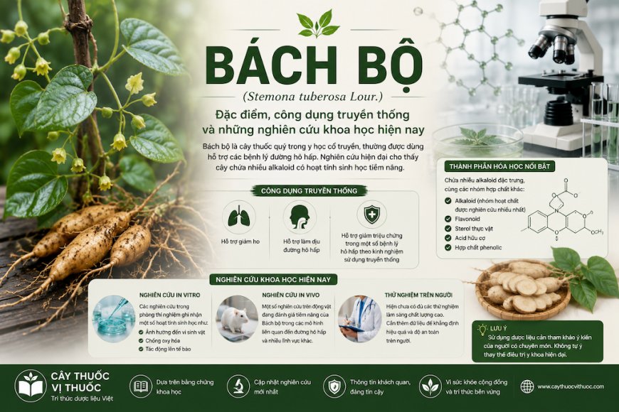 Bách bộ (Stemona tuberosa): Đặc điểm, công dụng truyền thống và những nghiên cứu khoa học hiện nay