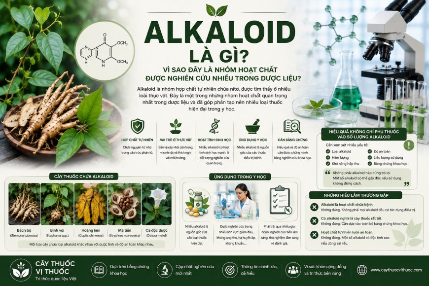 Alkaloid là gì? Vì sao đây là nhóm hoạt chất được nghiên cứu nhiều trong dược liệu?