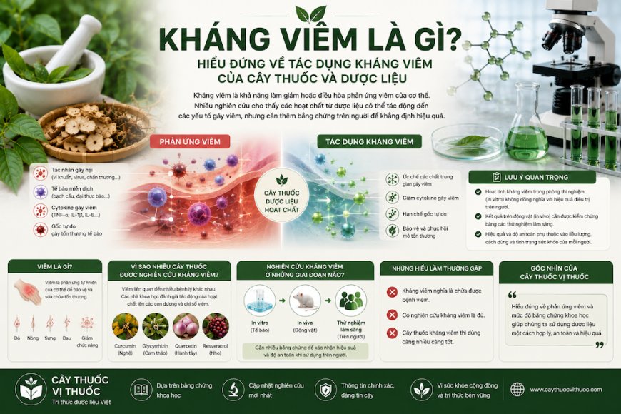 Kháng viêm là gì? Hiểu đúng về tác dụng kháng viêm của cây thuốc và dược liệu
