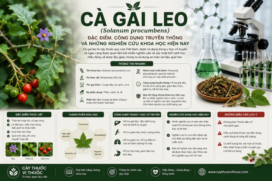 Cà gai leo (Solanum procumbens): Đặc điểm, công dụng truyền thống và những nghiên cứu khoa học hiện nay