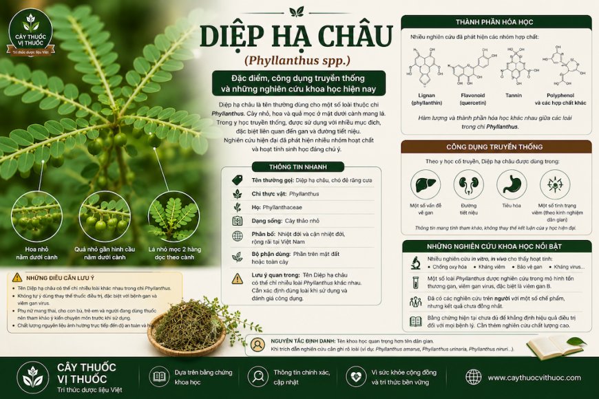 Diệp hạ châu: Đặc điểm, công dụng truyền thống và những nghiên cứu khoa học hiện nay