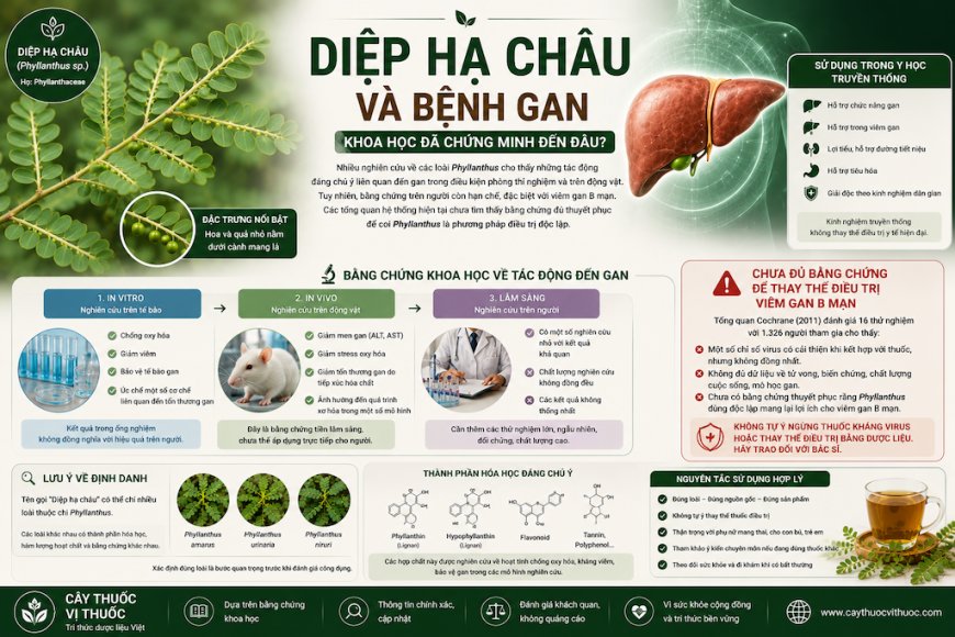 Diệp hạ châu và bệnh gan: Khoa học đã chứng minh đến đâu?