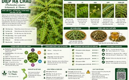 Diệp hạ châu (Phyllanthus amarus Schumach. & Thonn.) Đặc điểm, công dụng, cách dùng và những lưu ý khi sử dụng