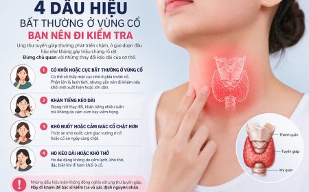 Ung thư tuyến giáp: 4 dấu hiệu bất thường ở vùng cổ cần lưu ý