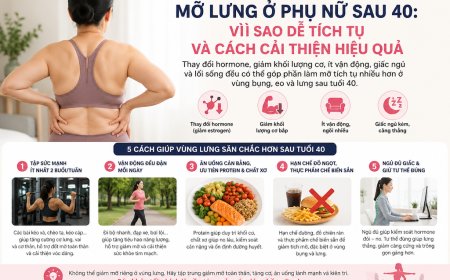 Mỡ lưng ở phụ nữ sau 40: Vì sao dễ tích tụ và cách cải thiện hiệu quả?