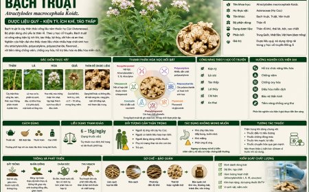 Bạch truật (Atractylodes macrocephala) – Công dụng, cách dùng và dược tính