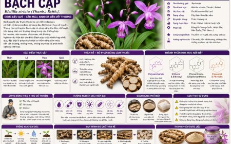 Bạch cập (Bletilla striata) – Công dụng, cách dùng và giá trị dược liệu