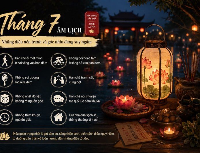 Tháng 7 âm lịch: Những điều người xưa thường kiêng và góc nhìn đáng suy ngẫm