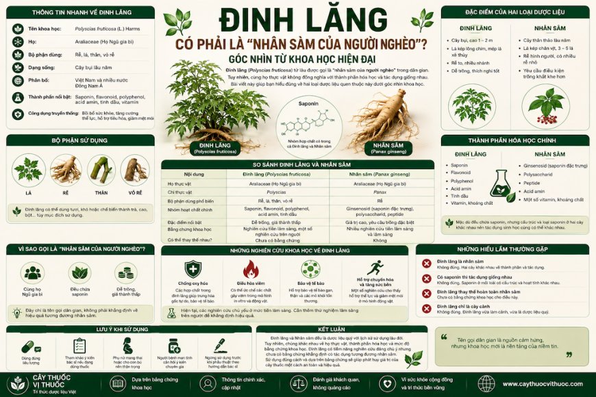 Đinh lăng có phải là "nhân sâm của người nghèo"? Góc nhìn từ khoa học hiện đại