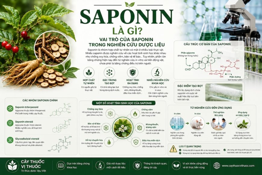 Saponin là gì? Vai trò của saponin trong nghiên cứu dược liệu